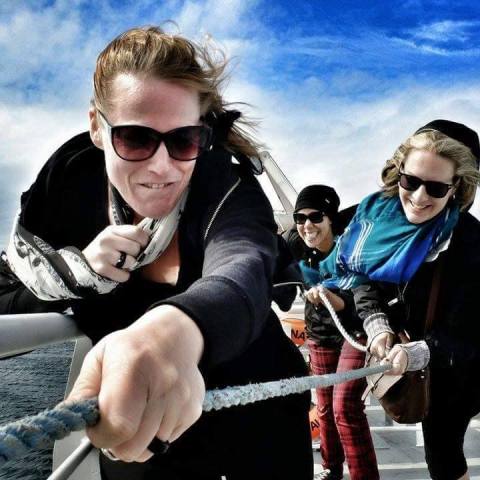 a group of people on a boat