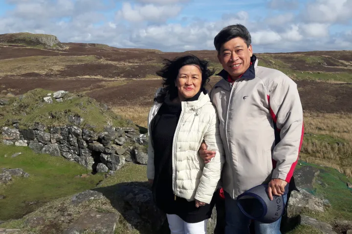 Happy visitors to Skye