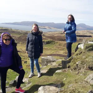 Smiling-faces-at-the-top-of-Dunbeag-Broch