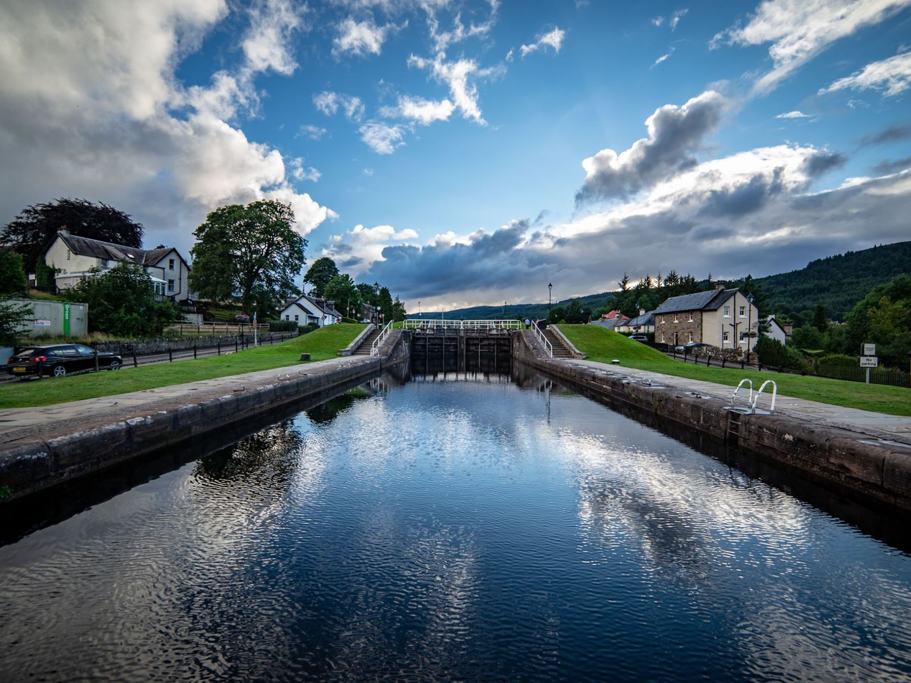 a bridge over a body of water