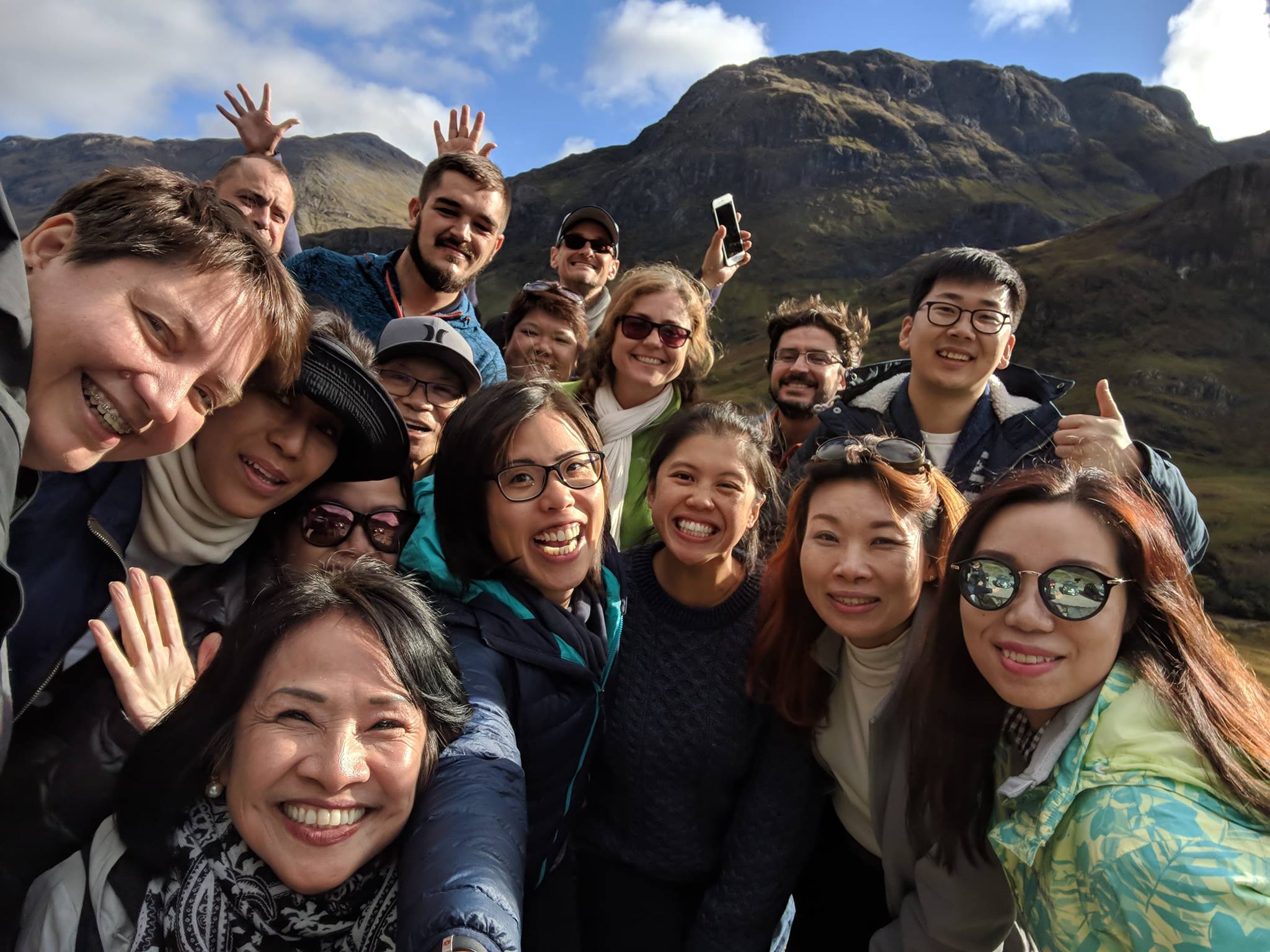 a group of people posing for a photo